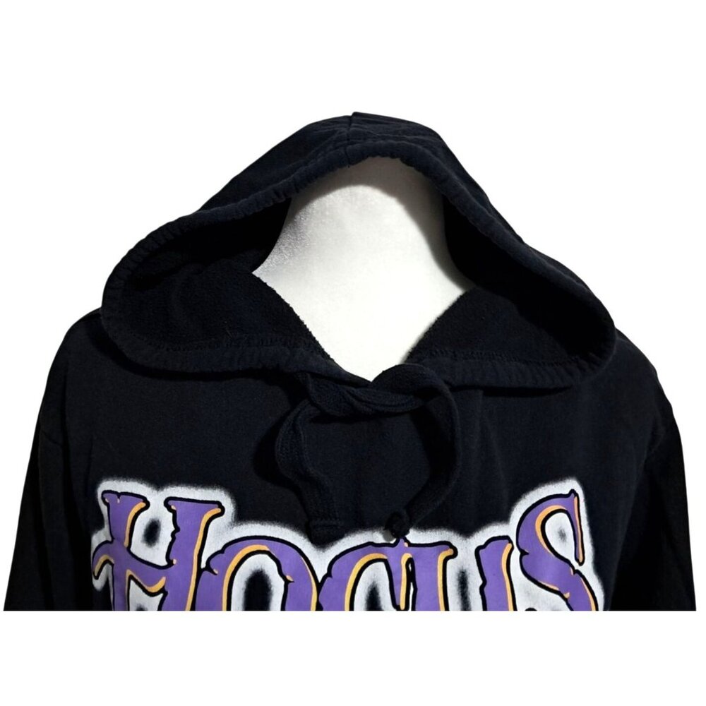 Disney Hocus Pocus Black Hooded Sweatshirt L (11/13) Cotton/Polyester Blend - Picture 6 of 11
